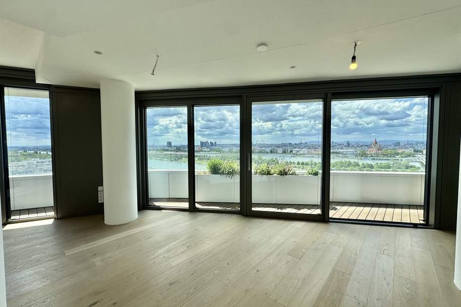 Den schönsten Ausblick auf Stephansdom, Prater & Neue Donau: Doorman, Gym, Pool, Wellness - LUXUS WOHNEN, Wohnung-miete, 2.300,00,€, 1220 Wien 22., Donaustadt