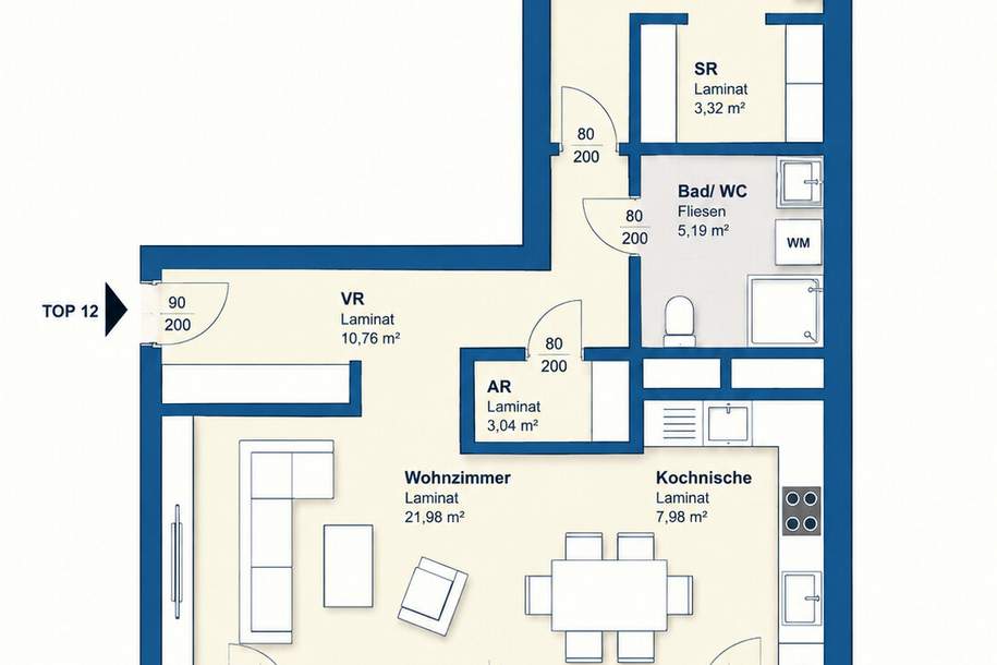 Modern Living | 2-Zimmer-Wohnung, Wohnung-miete, 798,17,€, 8020 Graz(Stadt)