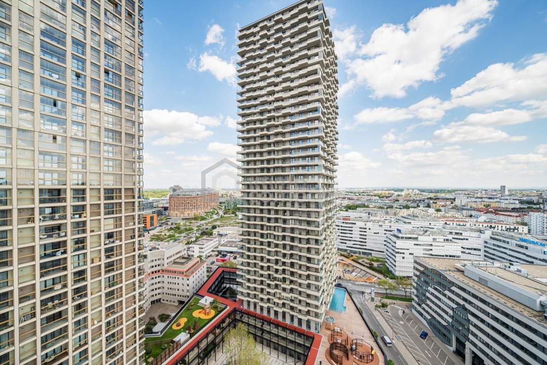 Helles 2-Zimmer-Apartment im 18. Stock mit Südbalkon – voll möbliert, all-inclusive | 1030 Wien