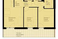 3-Zimmer-Dachterrassenwohnung Neubau inkl. Komplettküche, Außenfläche und Kellerabteil / K3-71