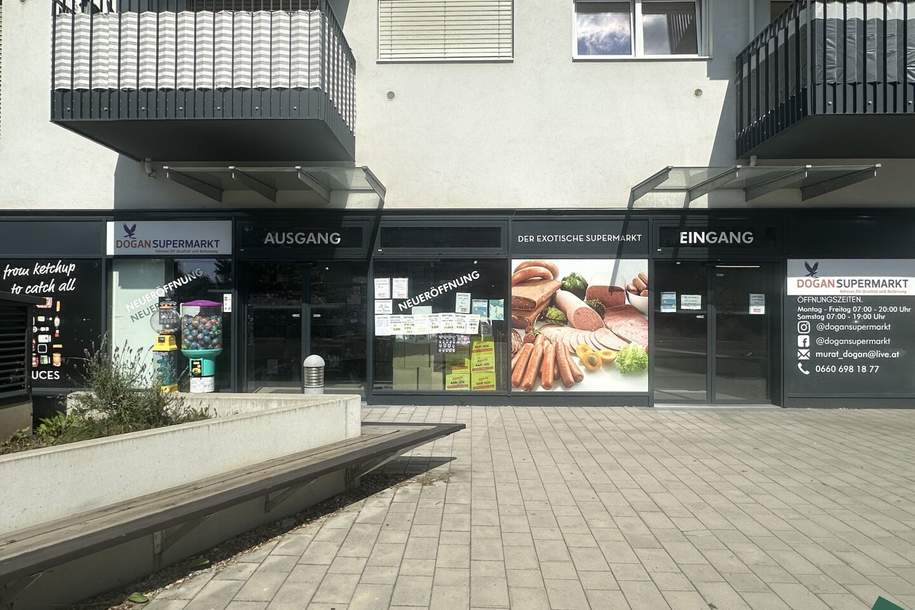 Moderne Gewerbefläche mit hoher Sichtbarkeit und flexibler Nutzung, Gewerbeobjekt-miete, 5.553,43,€, 1220 Wien 22., Donaustadt