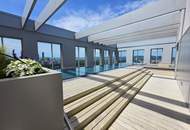 U1 Kagran - Blick über Wien - Loggia - Fitnessraum - Deckenkühlung - Sauna - Pool am Dach