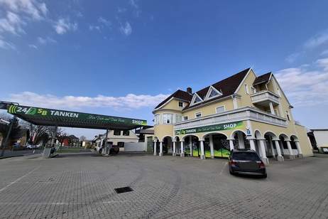 Gebäude mit Lager, großem Grundstück, Tankstelle und Wohnung in bester Lage (Provisionsfrei), Gewerbeobjekt-kauf, 950.000,€, 8421 Leibnitz
