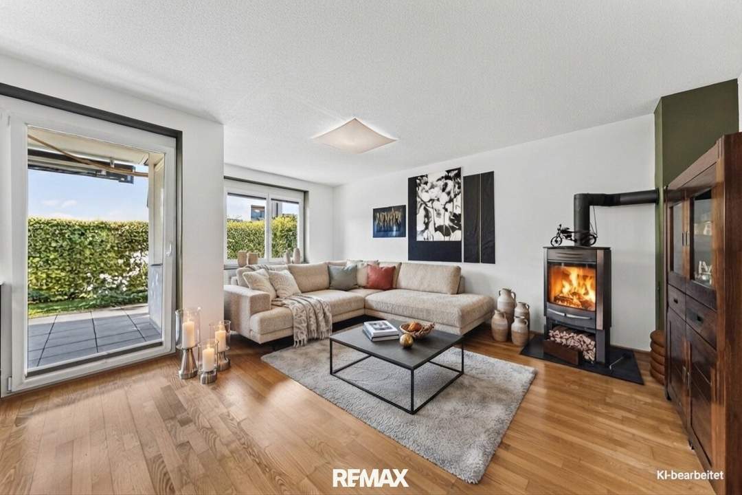 Helle 3-Zimmer-Wohnung mit Garten, Terrasse, Kamin und top Grundriss – vielseitig nutzbar in St. Johann