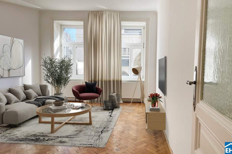 Altbaujuwel mit Blick auf die Canisiuskirche – Eleganz trifft Wiener Charme, Wohnung-kauf, 238.000,€, 1090 Wien 9., Alsergrund