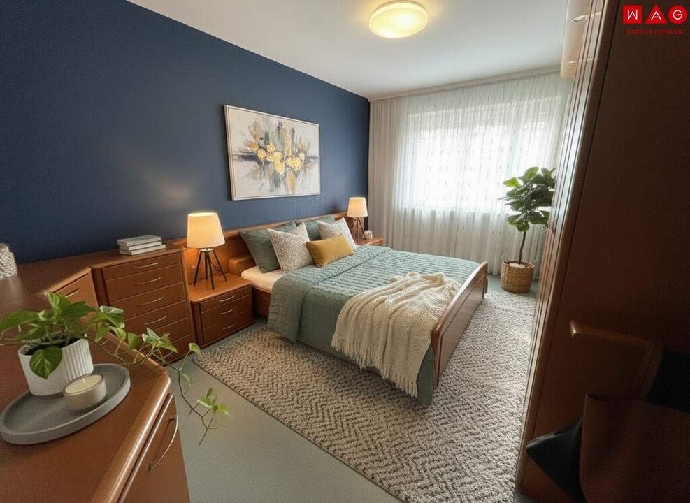 Praktische 2-Raum Wohnung im beliebten Wohngebiet Spallerhof mit traumhafter Grünlage! Entspannen auf der gemütlichen Loggia!