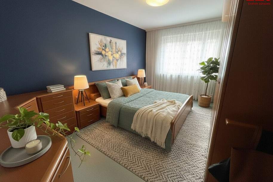 Praktische 2-Raum Wohnung im beliebten Wohngebiet Spallerhof mit traumhafter Grünlage! Entspannen auf der gemütlichen Loggia!, Wohnung-miete, 897,89,€, 4020 Linz(Stadt)