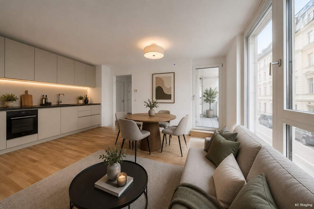 ERSTBEZUG >> bodentiefe Fenster in westseitiger Wohnung mit Loggia >> TOP LAGE