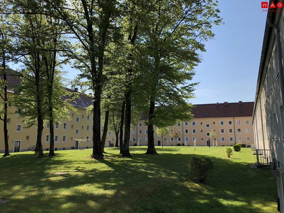 Günstige Starterwohnung in herrlicher Grünlage: praktische 1-Zimmerwohnung mit heller Wohnküche und separatem Schlafzimmer im kleinen Mehrparteienhaus – ideal für Singles, Studierende oder Pendler!