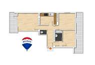 Dachgeschoß ohne Schrägen mit 2 Terrassen - sanierungsbedürftig