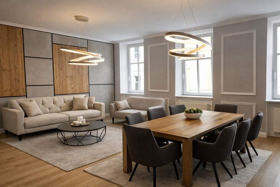 MIETE – Exklusive 8-Zimmer-Luxuswohnung mit Pool, Sauna, Garten, Terrassen & Parkgarage in 1190 Wien – Wohnen auf höchstem Niveau!, Wohnung-legalform.mietkauf, 6.999,€, 1190 Wien 19., Döbling