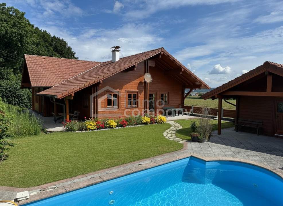 Schönes Wohnhaus in Timelkam mit Gartenhaus, Pool, Sauna und Homeoffice, top gepflegt!