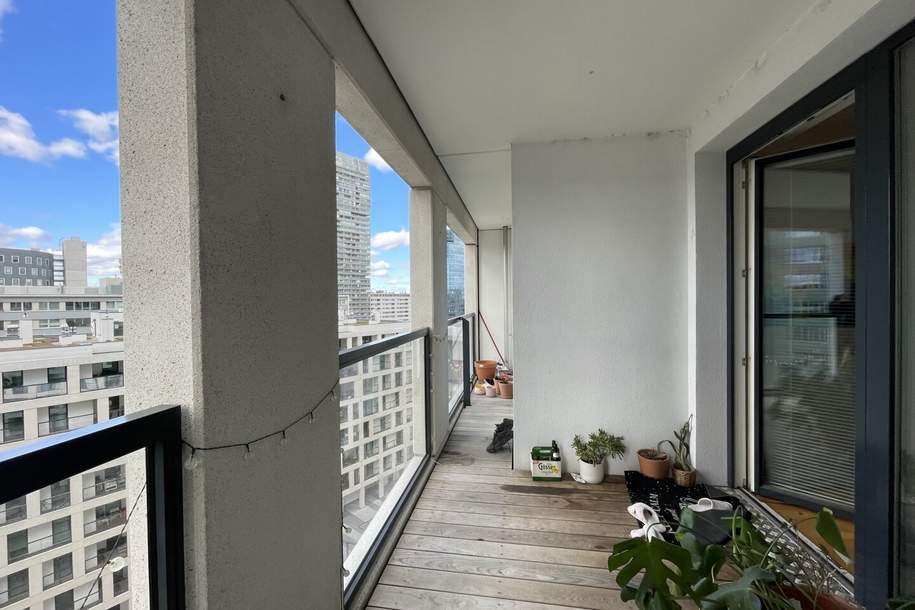 DC-LIVING: 2 Zimmer mit südwestlicher Loggia mit Fitness und Sauna im Haus ab Juli 2026 zu Miete!, Wohnung-miete, 1.507,77,€, 1220 Wien 22., Donaustadt