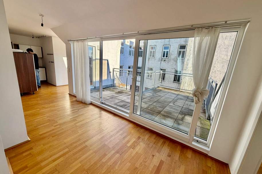 Modernes Dachgeschoss mit großer Terrasse – 3 Zimmer – 64 m² + 20 m² Terrasse – 1060 Wien (Provisionsfrei), Wohnung-kauf, 449.000,€, 1060 Wien 6., Mariahilf