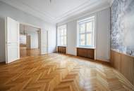 LÄSST JEDES ALTBAU-LIEBHABER-HERZ HÖHER SCHLAGEN: Gesamte BELETAGE mit über 200 qm in Bennogasse!