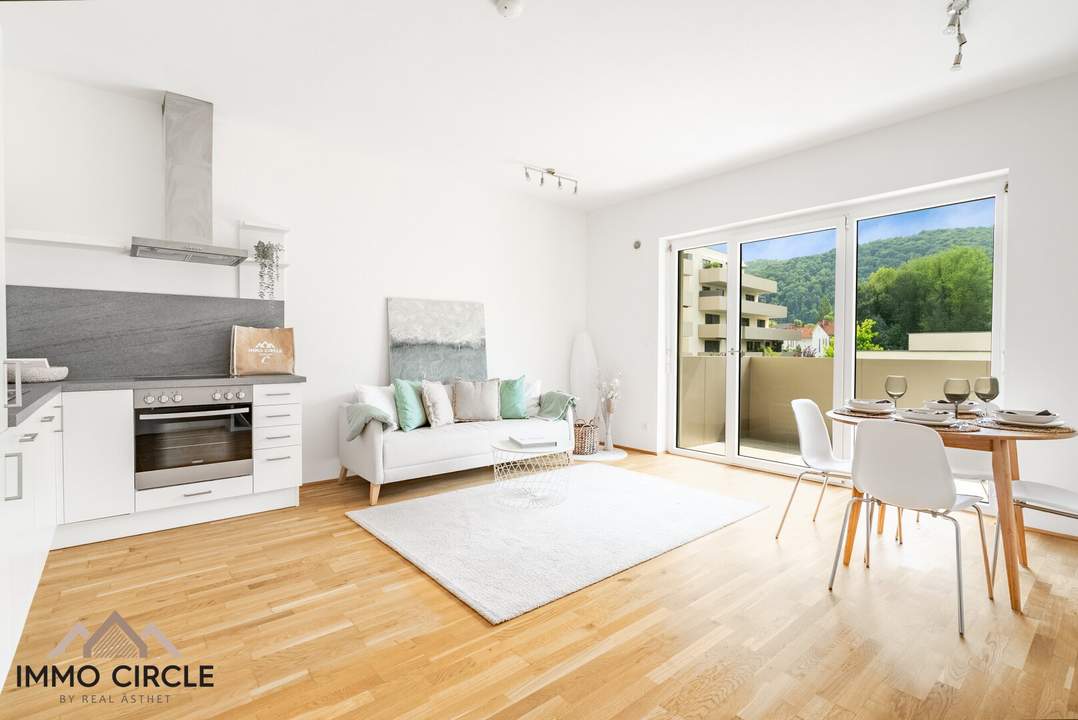 Moderne Singlewohnung mit Balkon in Graz-Gösting – auch als Investment interessant