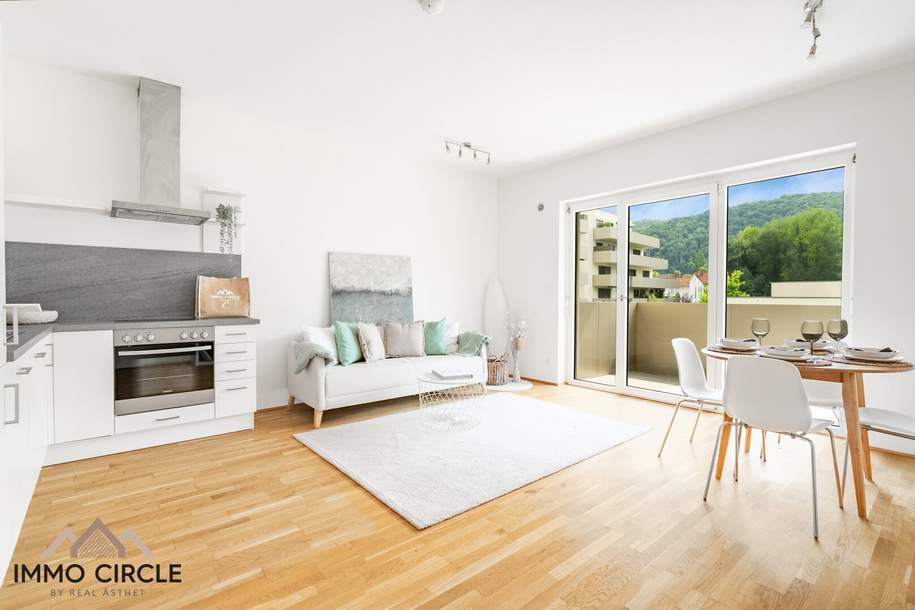 Moderne Singlewohnung mit Balkon in Graz-Gösting – auch als Investment interessant, Wohnung-kauf, 123.469,€, 8051 Graz(Stadt)