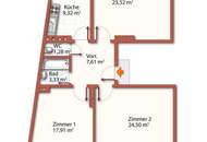 OMA ist ausgezogen - 90m² | 3 Zimmer | perfekte Infrastruktur | ruhige Innenhoflage