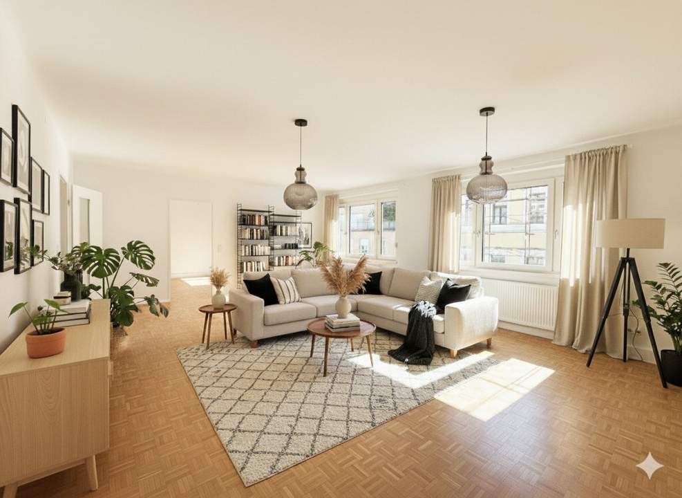 HELL UND SEHR GROSSZÜGIG - HOCHWERTIG SANIERTE 5-ZIMMER-WOHNUNG MIT BALKON IM 5. LIFTSTOCK