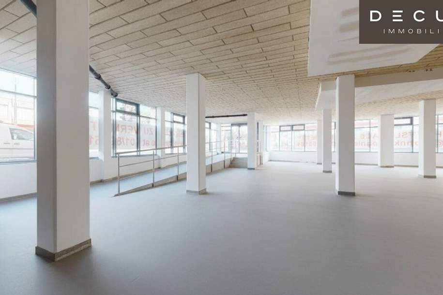 Großzügige Geschäftslokale zwischen 300 und 800 m² im 21. Bezirk – Top Sichtbarkeit, Gewerbeobjekt-miete, 3.826,00,€, 1210 Wien 22., Donaustadt