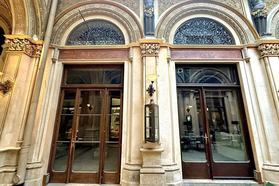 Exklusive Lage: Geschäftslokal im Palais Ferstel, Gewerbeobjekt-miete, 3.125,02,€, 1010 Wien 1., Innere Stadt