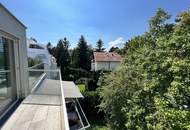 Lichtdurchflutete Penthouse Architektur - barrierefreie 5-Zimmer Maisonette-Wohnung in exklusiver Lage mit teiloffener Galerieebene, zahlreichen Terrassen, 2 Bädern und PKW-Garagenplatz