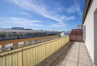 Dachgeschoßwohnung mit 22 m² Südterrasse &amp; Fernblick | Nähe Reumannplatz | Ruhelage