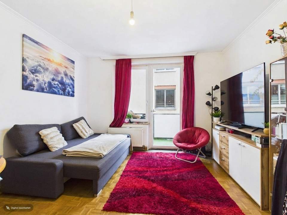Linz/Stadt: BEFRISTET VERMIETETES CITY APARTMENT im Herzen von Linz ca. 45,28 m² + Loggia