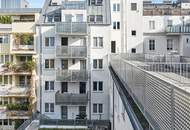 Große Terrasse im Innenhof, schön aufgeteilte 2-Zimmer Neubauwohnung