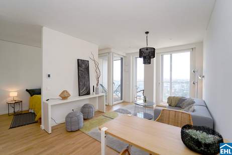 Stylische 1,5-Zi.-Wohnung mit Loggia & Rooftop Pool | TOWER HOMES, Wohnung-miete, 895,00,€, 1220 Wien 22., Donaustadt