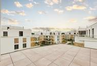 Luxuriöse Penthouse-Wohnung mit 123 m² privater Dachterrasse! Fitness, Sauna und Concierge!