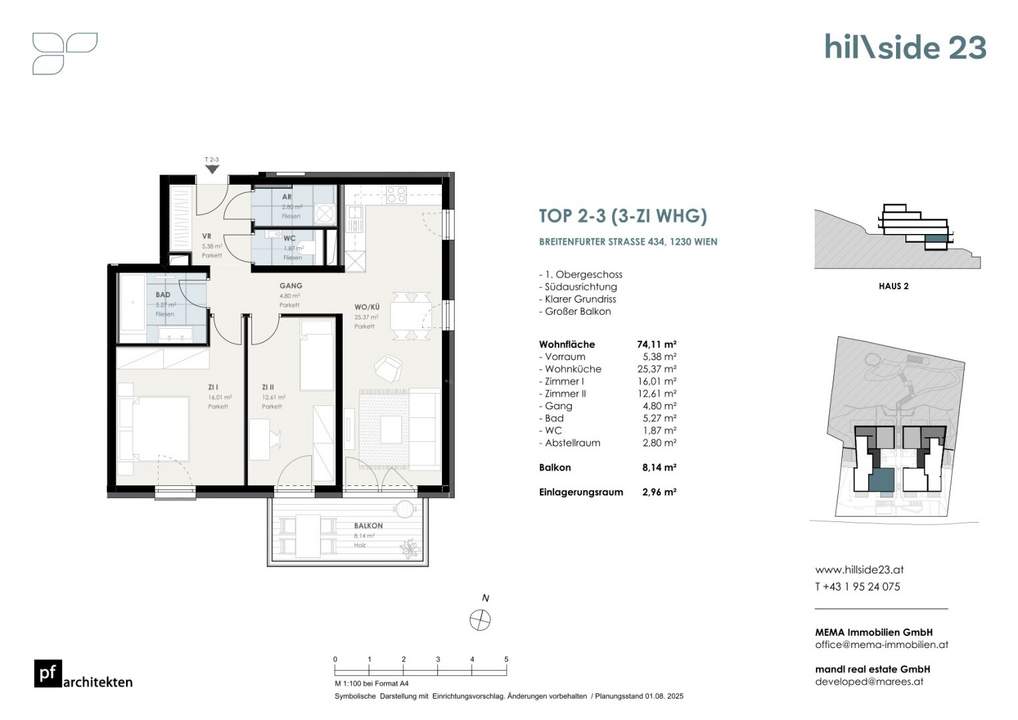 Stillvolle 3-Zimmer-Balkonwohnung zu verkaufen!