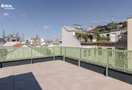 UNBEFRISTET! Erstklassiges Penthouse mit Palais-Blick und 50 m² Terrasse beim Liechtensteinpark - MIETZINSVORAUSZAHLUNG!