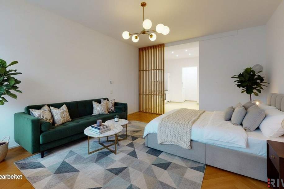 Sanierte 1 Zimmer Stilaltbauwohnung | PARKAUSRICHTUNG | AIRBNB tauglich | Ca. 2 Min. zur U4 SCHÖNBRUNN, Wohnung-kauf, 189.000,€, 1150 Wien 15., Rudolfsheim-Fünfhaus