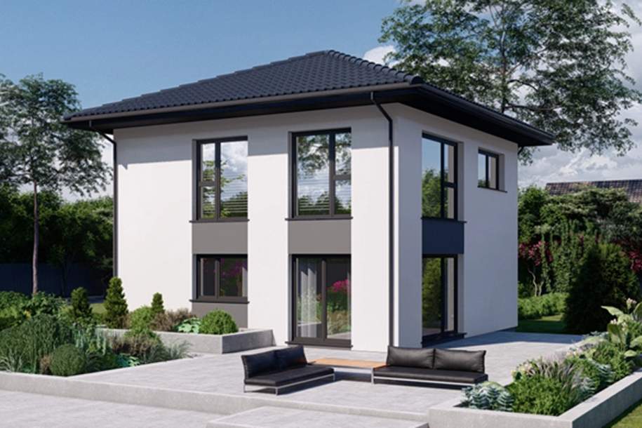 Stilvolle Stadtvilla von DANWOOD schafft Geborgenheit für kleine Füße und große Träume! (Provisionsfrei), Haus-kauf, 293.500,€, 8075 Graz-Umgebung