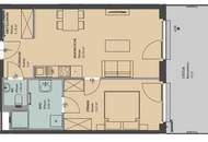 Ruhelage: 2-Zimmer Wohnung mit großer Loggia