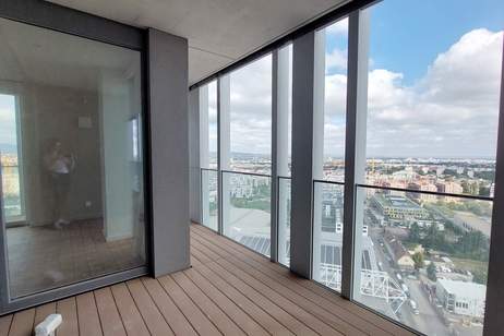 3-Zi.-Erstbezug mit Loggia & Donaublick | TOWER HOMES im V22, Wohnung-miete, 1.620,00,€, 1220 Wien 22., Donaustadt