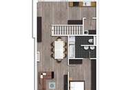 Skyline-Penthouse auf zwei Ebenen mit drei Außenbereichen