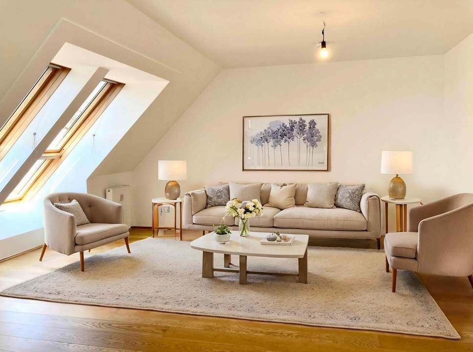 Sonnige, wunderbar helle 3-Zimmer DG-Wohnung mit Terrasse! Stellplatz optional!