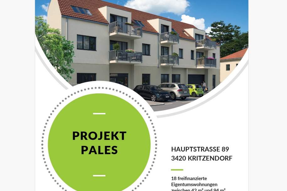 ++ SMARTE ZWEI Zimmer mit BALKON ++ Kritzendorf, Wohnung-kauf, 209.900,€, 3400 Tulln