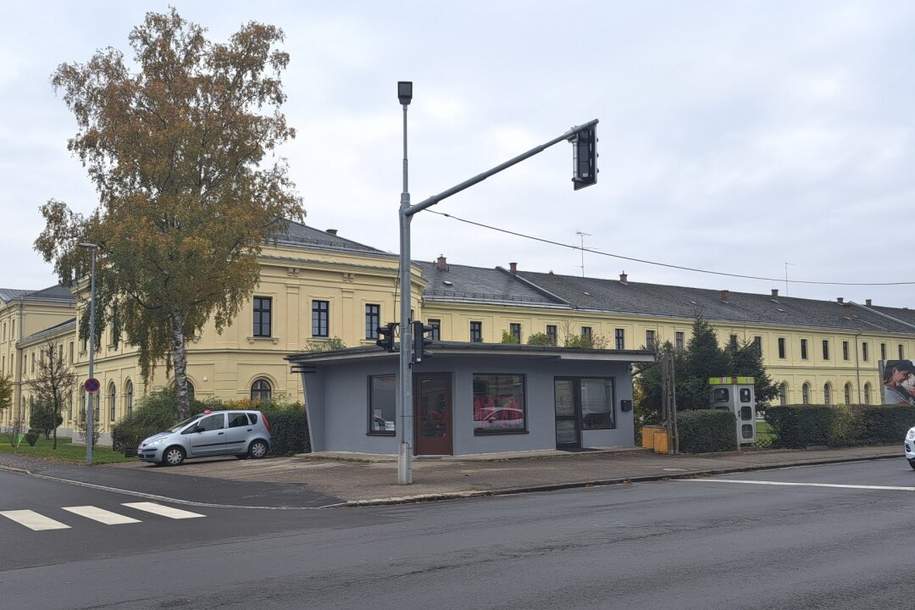 Wels Zentrum: Verkaufskiosk, ehemalige Trafik (Superprädifikat) in frequentierter Lage zu verkaufen!, Gewerbeobjekt-kauf, 59.000,€, 4600 Wels(Stadt)