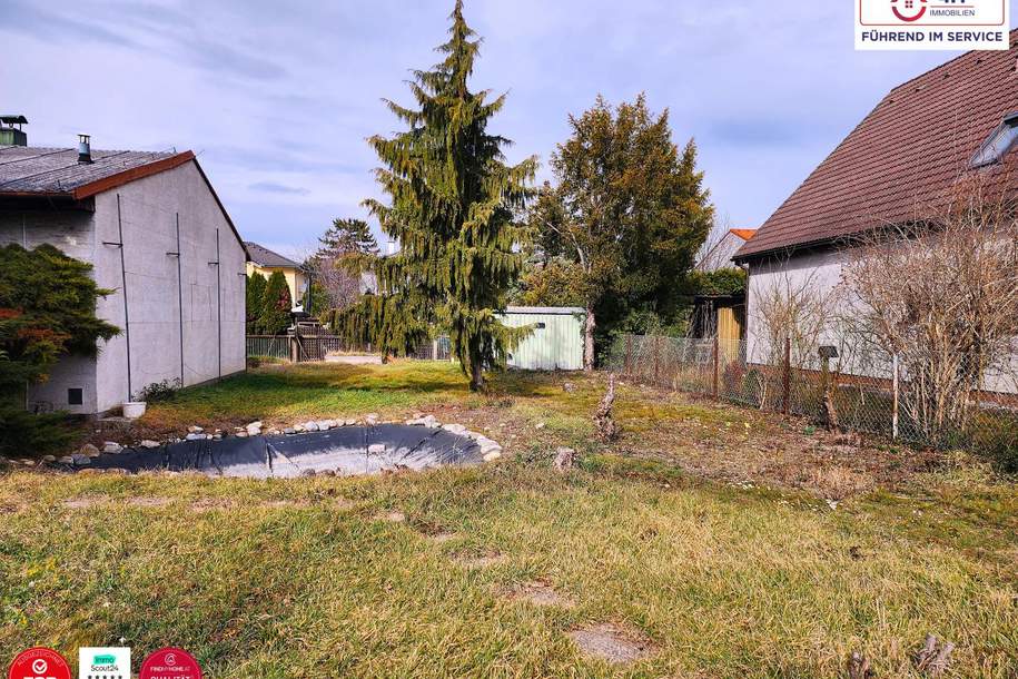 Aufgeschlossenes Grundstück in ruhiger Lage Wien Essling zu verkaufen, Grund und Boden-kauf, 485.000,€, 1220 Wien 22., Donaustadt