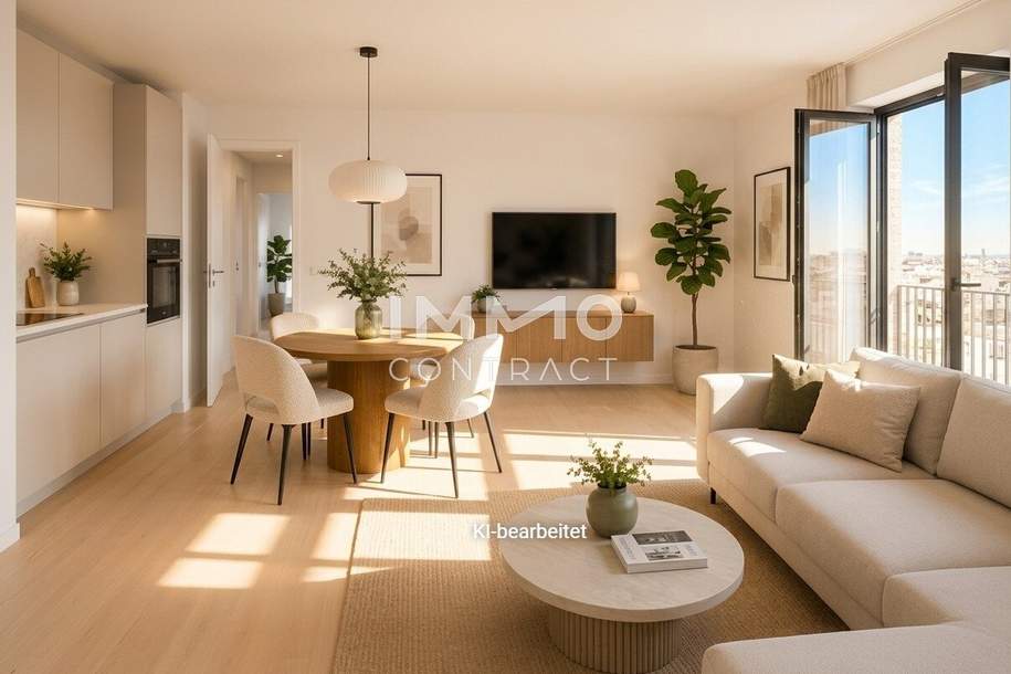 Erstbezug nahe Schönbrunn – Exklusive 2-Zimmer-Neubauwohnung mit Loggia - Perfekt für Eigennutzer & Anleger, Wohnung-kauf, 324.000,€, 1120 Wien 12., Meidling