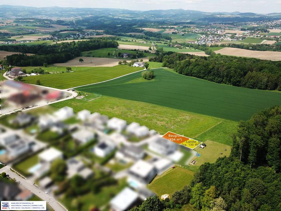 Grundstück 1239/32 – 434 m² BG + ca. 140 m² LN