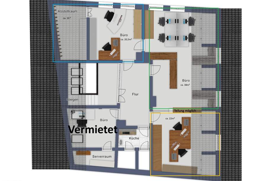 Ihr neuer Arbeitsplatz: Helle, flexible Büros in Dobersberg, Gewerbeobjekt-miete, 250,00,€, 3843 Waidhofen an der Thaya