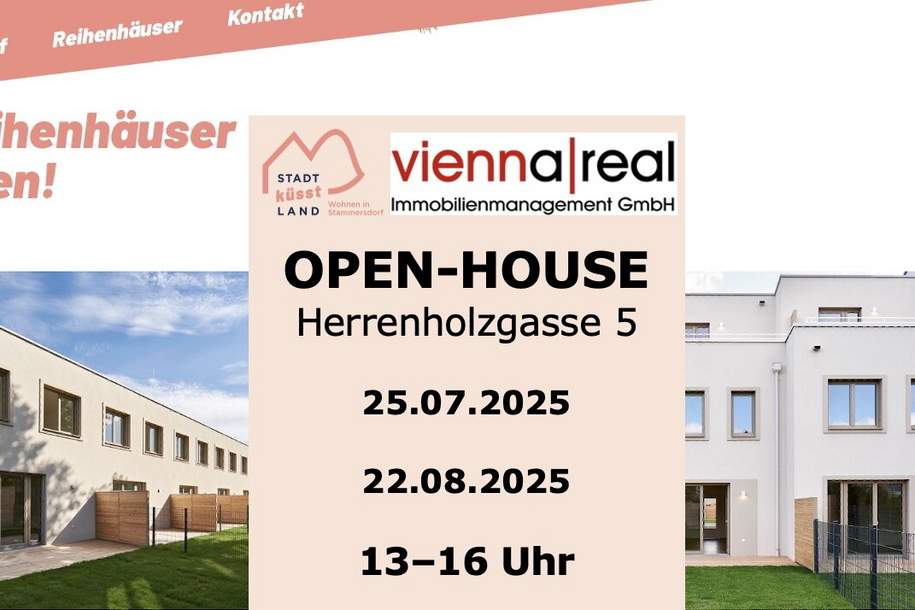 STADT KÜSST LAND - Neu errichtete Reihenhäuser - 4-5 Zimmer, Eigengarten, Terrasse, Photovoltaik, Wärmepumpe und KFZ-Stellplatz am ländlichen Stadtrand, Haus-kauf, 634.900,€, 1210 Wien 21., Floridsdorf