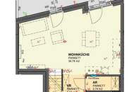 Dachgeschoss 3 Zimmer mit Dachgarten, klimatisiert - provisionsfrei + Jahreskarte Wr. Linien