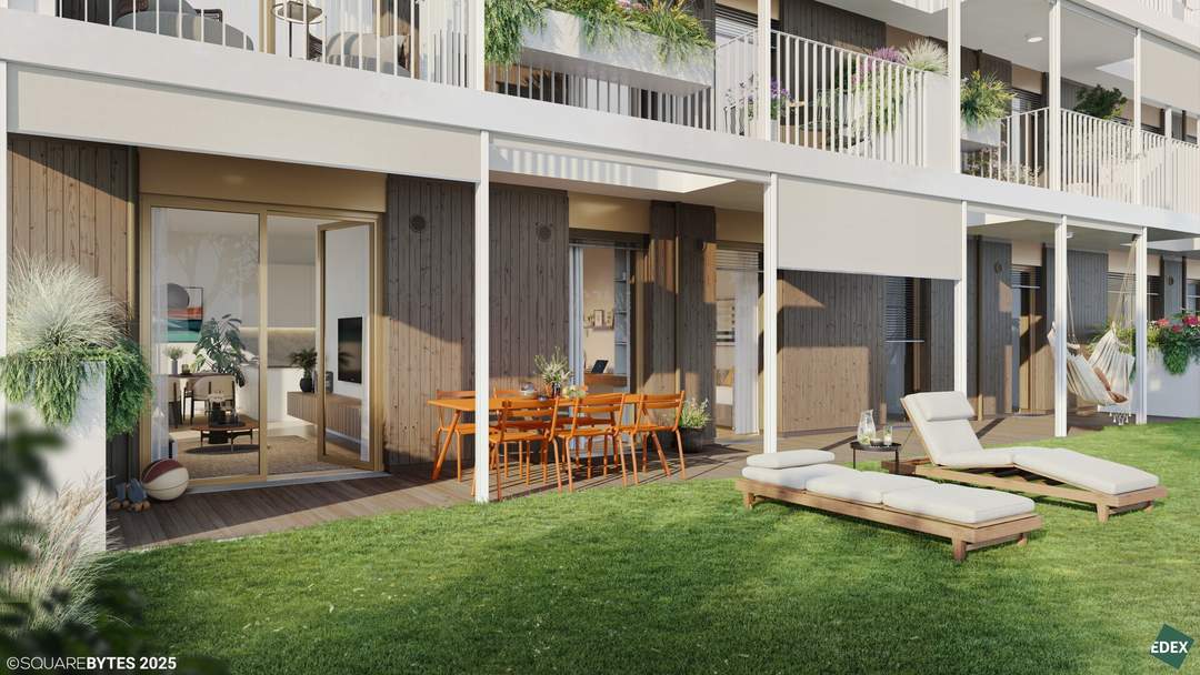 VILLAGE IM DRITTEN | Traumhafte 3-Zimmer Gartenwohnung