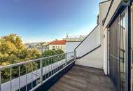 Provisionsfrei: Klimatisierte Dachgeschoss Maisonette mit 2 Terrassen und Kamin nahe Uno City!
