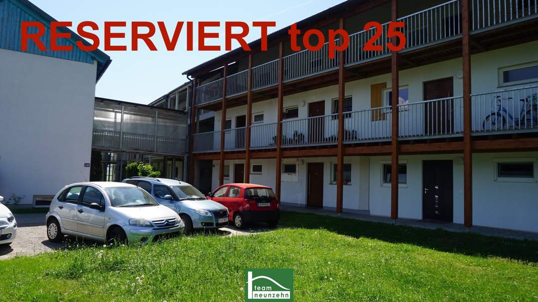 (RESERVIERT) Aktuell FREI für Eigennutzung oder Vermietung. 2-Zimmer EG Wohnung mit freiem Blick &amp; Wiese, Top 25! - JETZT ZUSCHLAGEN